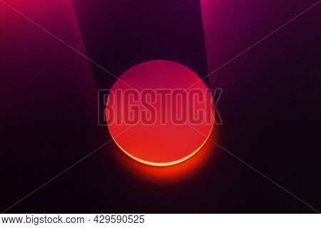 Aesthetic background with light sunset projector lamp