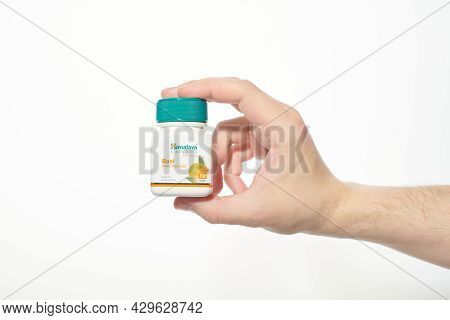 Kaliningrad, Russia - 03.07.2020 - Himalaya Bael Ayurveda Dietary Supplement For Bowel Movement By I