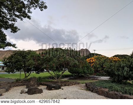 Path In Queen Kapiolani Garden, Oahu.  Opened In 1972, The Garden And Adjacent Park Once Belonged To
