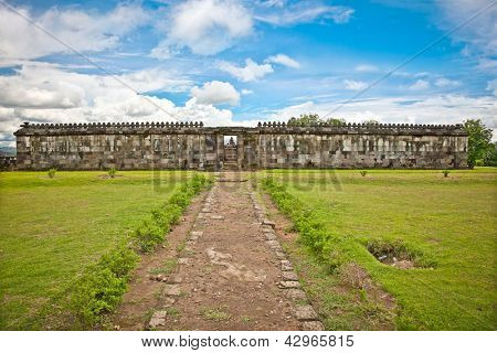 Ratu Boko palácového komplexu, v blízkosti Yogyakarta na Jáva, Indonésie.