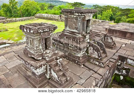 Ratu Boko palácového komplexu, v blízkosti Yogyakarta na Jáva, Indonésie.
