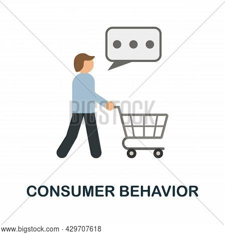 Consumer Behavior Flat Icon. Colored Sign From Customer Management Collection. Creative Consumer Beh