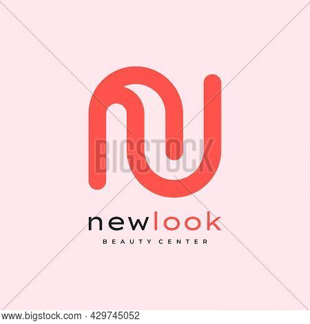 Illustration Letter N And U For Logo Designs