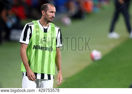 Barcelona, Spain. 08th August 2021 . Giorgio Chiellini Of Juventus Fc  During The Pre-season Friendl