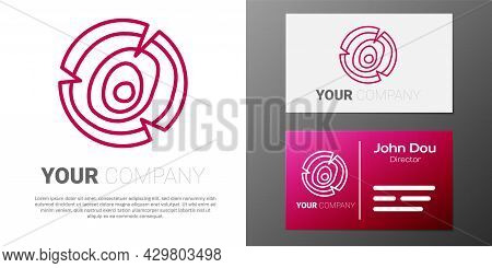 Logotype Line Wooden Logs Icon Isolated On White Background. Stack Of Firewood. Logo Design Template