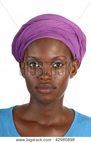Pretty African Girl With Scarf