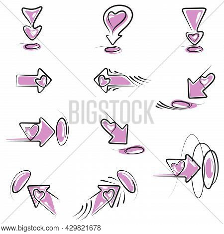 Arrows Are Pointers With A Heart Sign