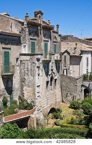 Visning af Montefiascone. Lazio. Italien.