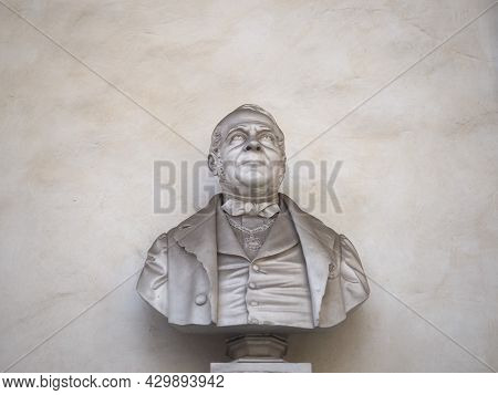 Monument To Luigi Cibrario At Turin University In Turin
