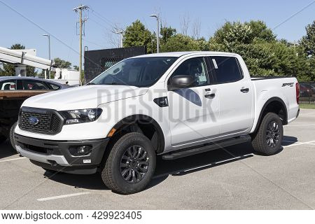 Kokomo - Circa August 2021: Ford Ranger Pickup Truck Display At A Dealership. The Ranger Nameplate H