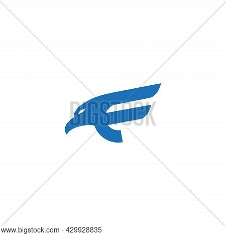 Vector Illustration Of Letter F And Eagle Head For Icon Or Symbol.suitable For Identity Logo