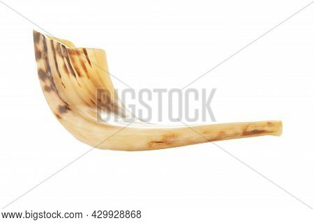 Rosh Hashanah - Jewish New Year Holiday Concept. Shofar Isolated On White Background.