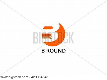 B Round Abstract B Letter Modern Initial Logo Design