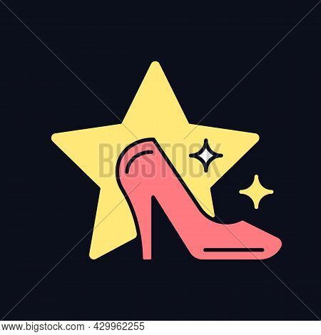 Fashion Show Rgb Color Icon For Dark Theme. Runway Model Program. Television Entertainment Genre. Is