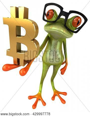 Fun frog - 3D Illustration