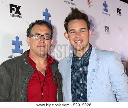 LOS ANGELES - OCT 24:  Matthew Asner, James Durbin at the Blue Jean Ball benefiting Austism Speaks at Boulevard 3 on October 24, 2013 in Los Angeles, CA