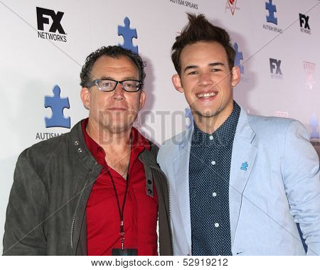 LOS ANGELES - OCT 24:  Matthew Asner, James Durbin at the Blue Jean Ball benefiting Austism Speaks at Boulevard 3 on October 24, 2013 in Los Angeles, CA