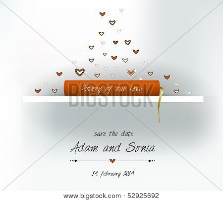 Invitation card. Birthday and wedding card.