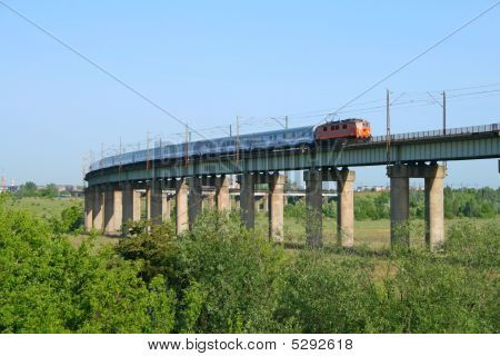 Intercity Train On The Estacade