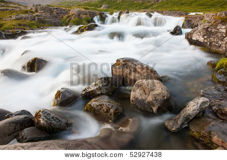 Dynjandi is the most famous waterfall of the West Fjords and one of the most beautiful waterfalls in the whole Iceland. It is actually the cascade of waterfalls  