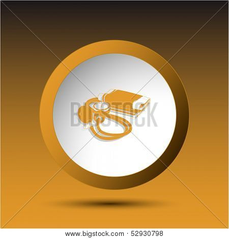 Blood pressure. Plastic button. Vector illustration.