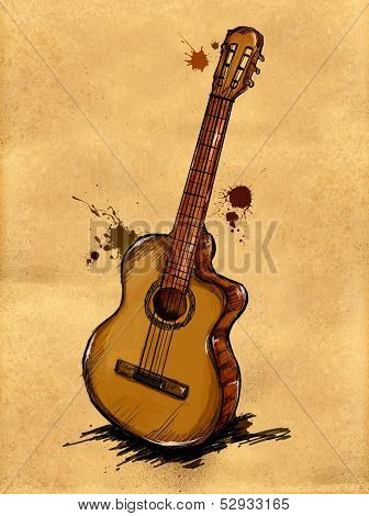 Guitar Painting Image