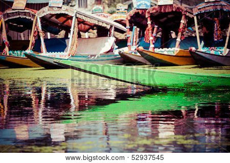 Shikara Boat In Dal Lake , Kashmir India