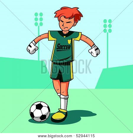 Soccer Keeper Vector Illustration
