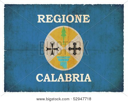 Grunge Flag Of Calabria (italy)