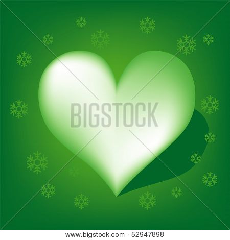 Heart with Koch snowflake vector