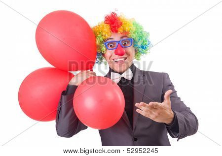 Businessman with crown isolated on white