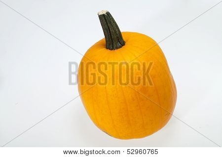 Fresh orange pumpkin isolated on white background