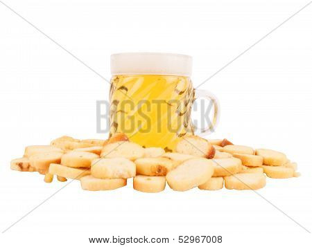 Beer and crackers