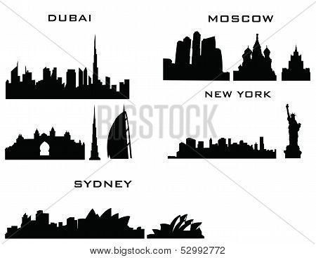 silhouette cities