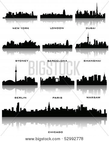 silhouette cities