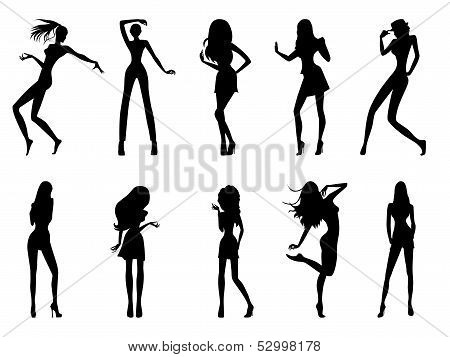 Fashionable Model Silhouettes