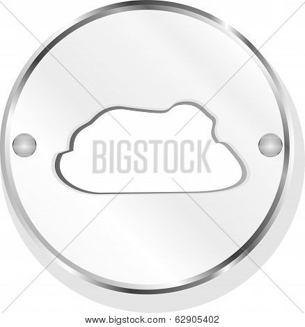 Glossy Web Speech Bubble Icon Isolated On White