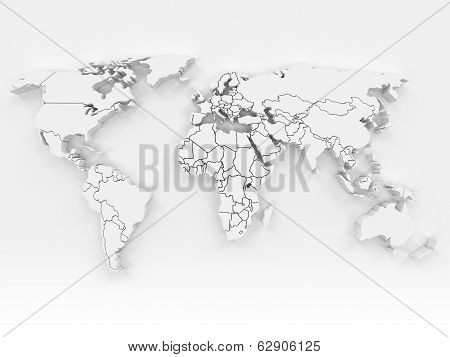 3D world map