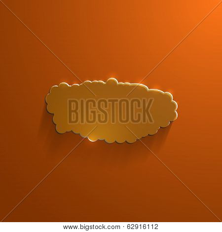 Illustration of eco glossy glass cloud icon vector illustration