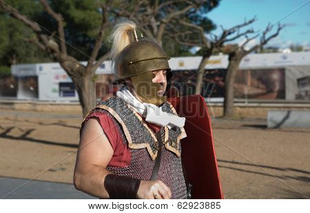 Roman Soldier On Parade