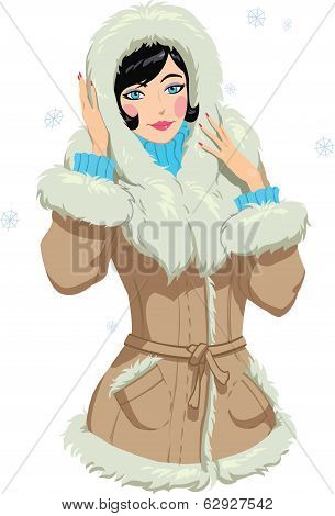 girl in winter clothes