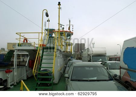 Ferry Klaipeda-neringa. Klaipeda Port. Lithuania
