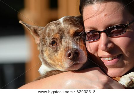 Giving Dog a Big Hug