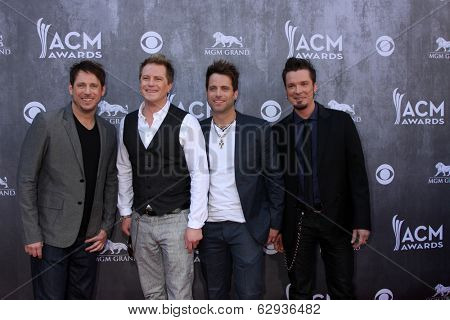 LAS VEGAS - APR 6:  Parmalee at the 2014 Academy of Country Music Awards - Arrivals at MGM Grand Garden Arena on April 6, 2014 in Las Vegas, NV