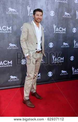 LAS VEGAS - APR 6:  Brett Eldredge at the 2014 Academy of Country Music Awards - Arrivals at MGM Grand Garden Arena on April 6, 2014 in Las Vegas, NV