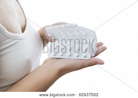 Pills In Women Hands