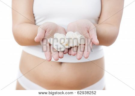 Tablets In Women Hands