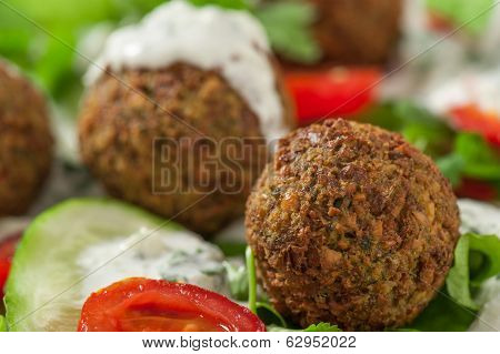 Falafel On Salad Leaves