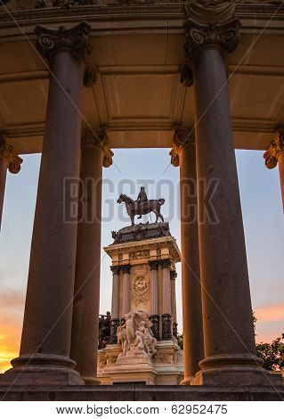 Alfonso XII monument in Buen Retiro park, Madrid
