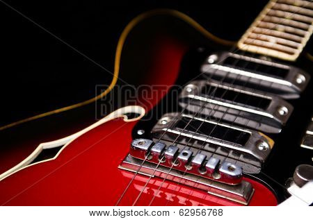 Close up of music guitar